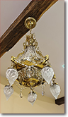 Lámpara Isabelina en bronce y cristal - Foto 1